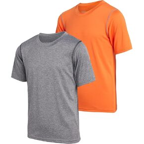 Boys’ Athletic T-Shirt – 2 Pack Active Performance Dry-Fit Sports Tee (4-18)