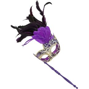 Awlsyj Women's Feather Masquerade Mask Venetian Halloween Mardi Gras Costumes Party Ball Prom Mask in Saudi Arabia