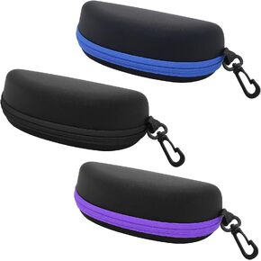 3 عبوات من صنجل حقيبة للنساء والرجال، حقيبة سفر كبيرة محمولة للسفر / حافظة Gl آمنة / حافظة Gl ثلاثية الأبعاد أو حافظة للقراءة Gl ، عبوة من 3 قطع, أزرق وأسود وأرجواني, Standard in Kuwait