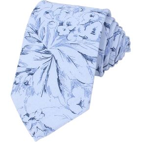 Mantieqingway Mens Floral Tie, Skinny Ties for Men Groomsmen Wedding Party Slim Printed Necktie