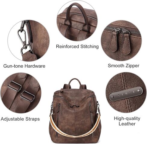 CLUCI Leather Backpack Purse for Women Travel Convertible Ladies Large Fashion Casual Daypack in Saudi Arabia