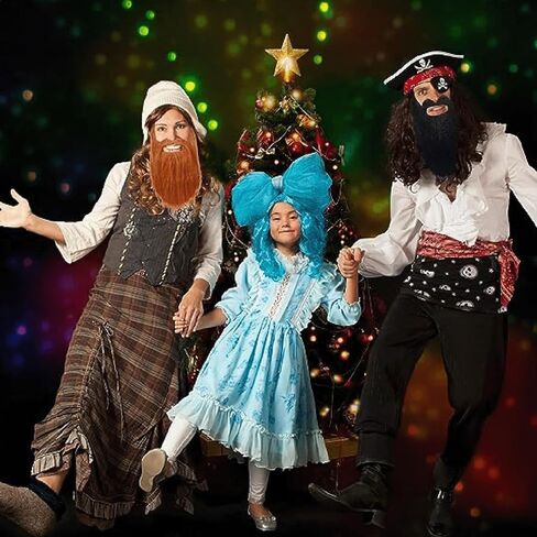 2 Pieces - Ginger Fake Beard Irish Beard St Patrick's Day Leprechaun Beard Lumberjack Costume Beard Gnome Beard - One Size in Kuwait