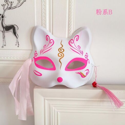 VIWZO 3-piece set of adult children cat mask handmade DIY painted role-playing cat face masquerade Halloween cat masks in Saudi Arabia