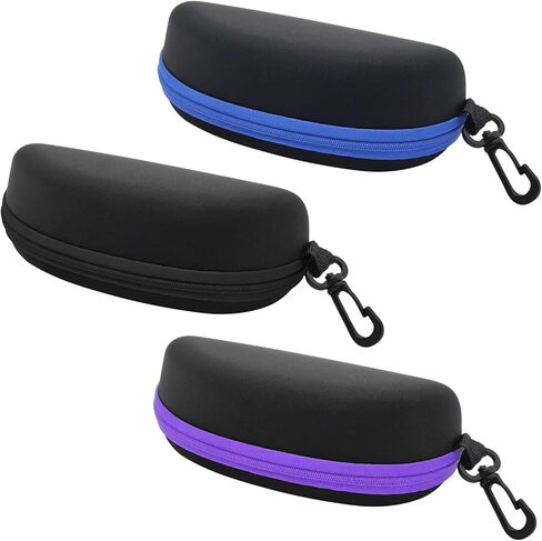 3 عبوات من صنجل حقيبة للنساء والرجال، حقيبة سفر كبيرة محمولة للسفر / حافظة Gl آمنة / حافظة Gl ثلاثية الأبعاد أو حافظة للقراءة Gl ، عبوة من 3 قطع, أزرق وأسود وأرجواني, Standard in Kuwait