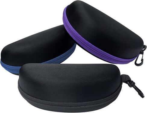 3 عبوات من صنجل حقيبة للنساء والرجال، حقيبة سفر كبيرة محمولة للسفر / حافظة Gl آمنة / حافظة Gl ثلاثية الأبعاد أو حافظة للقراءة Gl ، عبوة من 3 قطع, أزرق وأسود وأرجواني, Standard in Kuwait