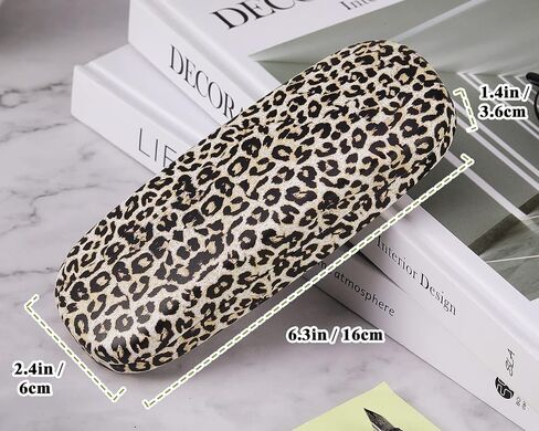 MoKo Hard Shell Eye Glasses Case, PU Leather Eyeglasses Cases with Cloth in Kuwait