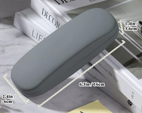 MoKo Hard Shell Eye Glasses Case, PU Leather Eyeglasses Cases with Cloth in Kuwait