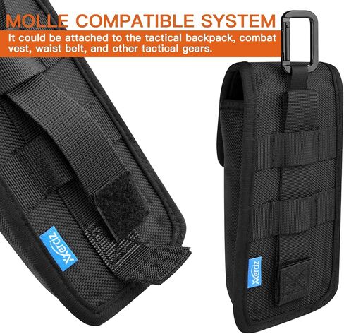 Xxerciz Tactical Molle Eyeglass Case, Soft Nylon Sunglasses Case Shockproof Portable Outdoor Carrying Organizer Eyeglass Case Bags with Carabiner in Kuwait