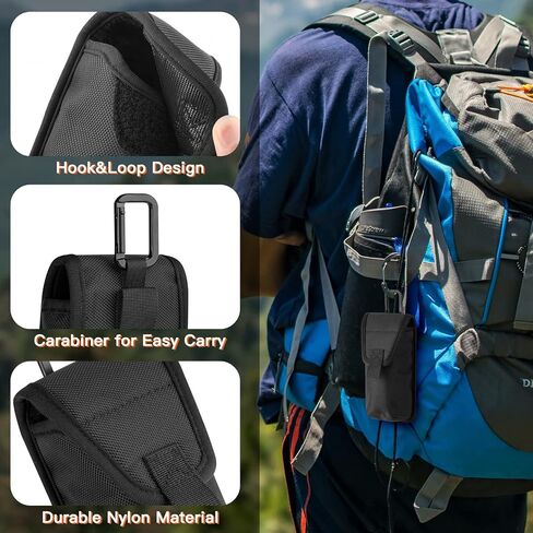 Xxerciz Tactical Molle Eyeglass Case, Soft Nylon Sunglasses Case Shockproof Portable Outdoor Carrying Organizer Eyeglass Case Bags with Carabiner in Kuwait