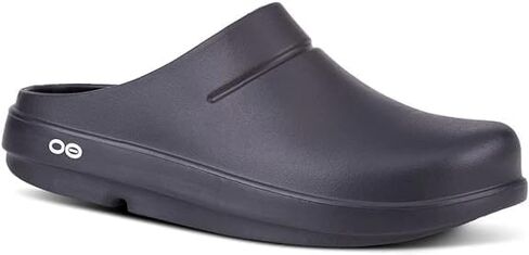 OOFOS Unisex OOcloog, Classic Black - Men’s Size 6, Women’s Size 8 - Lightweight Recovery Footwear - Reduces Stress on Feet, Joints & Back - Machine Washable in Saudi Arabia