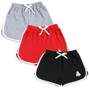 Rolanko Girls' Active Dolphin Shorts for Girls 3 Packs Kids Bike Running Summer Beach Athletic Sports 4-14 Years in Saudi Arabia
