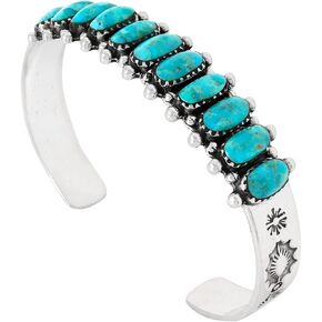 Turquoise Bracelet Sterling Silver 925 Genuine Turquoise Cuff Bracelet in Saudi Arabia