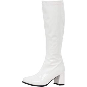 GOGO Boots for Women, Knee High Boots, PU Leather Zip Ladies Party Dance Shoes