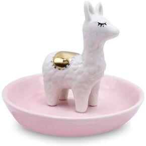 Ivory White Lucky Kitty Jewelry Tray Ceramic Trinket Dish Porcelain Cute Kitty Ring Holder for Home Decor Wedding Birthday Gifts