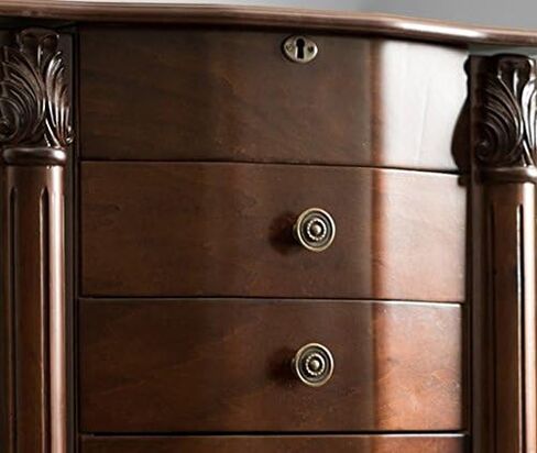 Hives and Honey Traditional Jewelry Armoire with Mirror, 38", Antique Walnut in Kuwait