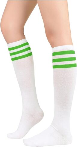 Century Star Women's Knee High Socks Athletic Thin Stripes Tube Socks High Stockings Outdoor Sport Socks in Kuwait
