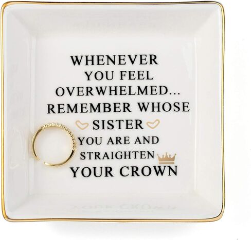 JoycuFF Gifts for Mom Birthday Unique from Daughter Ring Trinket Dish Tray Jewelry Ring Holder Mother's Day Thanksgiving Day Christmas Gifts for Mama Mother in Kuwait