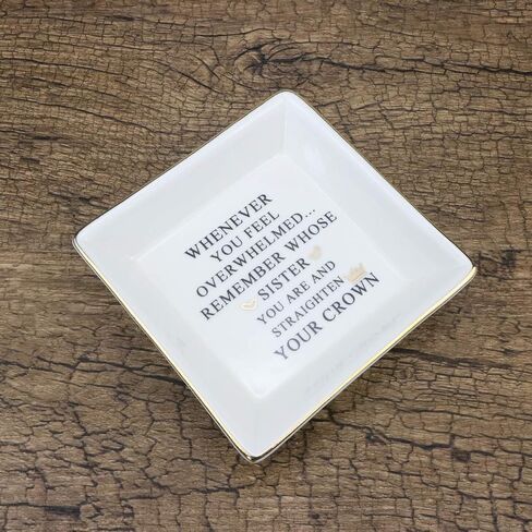 JoycuFF Gifts for Mom Birthday Unique from Daughter Ring Trinket Dish Tray Jewelry Ring Holder Mother's Day Thanksgiving Day Christmas Gifts for Mama Mother in Kuwait