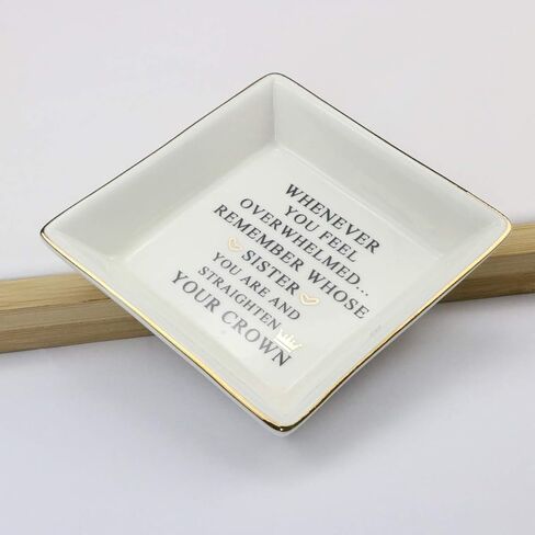 JoycuFF Gifts for Mom Birthday Unique from Daughter Ring Trinket Dish Tray Jewelry Ring Holder Mother's Day Thanksgiving Day Christmas Gifts for Mama Mother in Kuwait