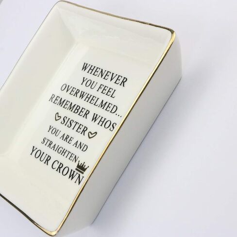 JoycuFF Gifts for Mom Birthday Unique from Daughter Ring Trinket Dish Tray Jewelry Ring Holder Mother's Day Thanksgiving Day Christmas Gifts for Mama Mother in Kuwait