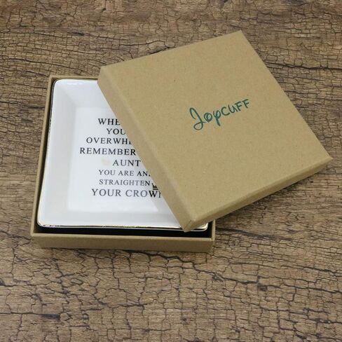 JoycuFF Gifts for Mom Birthday Unique from Daughter Ring Trinket Dish Tray Jewelry Ring Holder Mother's Day Thanksgiving Day Christmas Gifts for Mama Mother in Kuwait