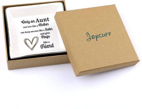 هدية ملهمة من JoycuFF لهدايا الأخت لعيد الميلاد وعيد الأم وعيد الأم وطبق حلية مزخرف وطبق دائري وصينية مجوهرات لديكور المنزل in Kuwait