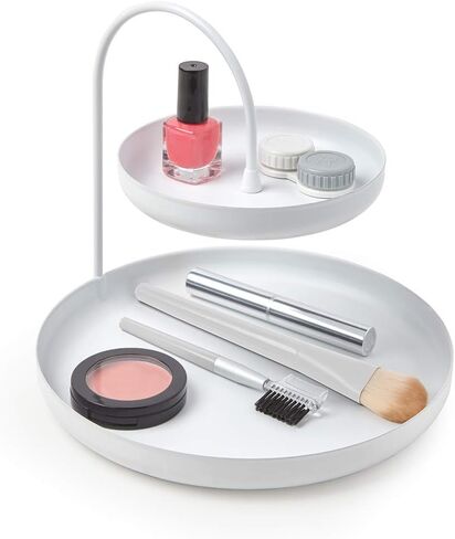 Umbra Poise Large, Double Jewelry Tray, Attractive Jewelry Storage You Can Leave Out, Two-Tiered, Matte Brass Finish in Saudi Arabia