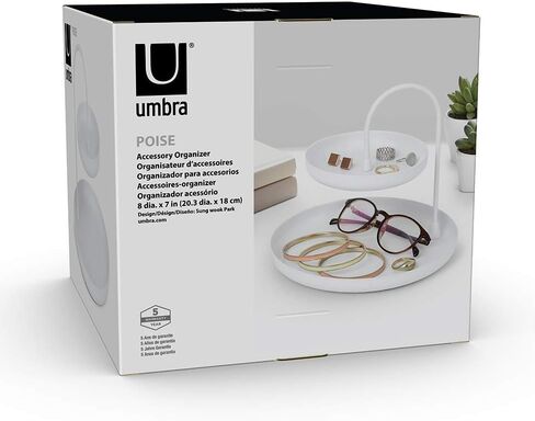 Umbra Poise Large, Double Jewelry Tray, Attractive Jewelry Storage You Can Leave Out, Two-Tiered, Matte Brass Finish in Saudi Arabia