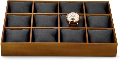 Solid Wood Watch Storage Tray for Drawer Watch Pillow Organizer Display Tray Showcase (Beige) in Saudi Arabia