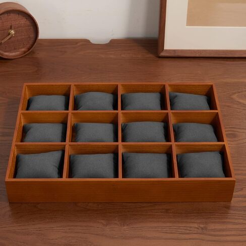 Solid Wood Watch Storage Tray for Drawer Watch Pillow Organizer Display Tray Showcase (Beige) in Saudi Arabia