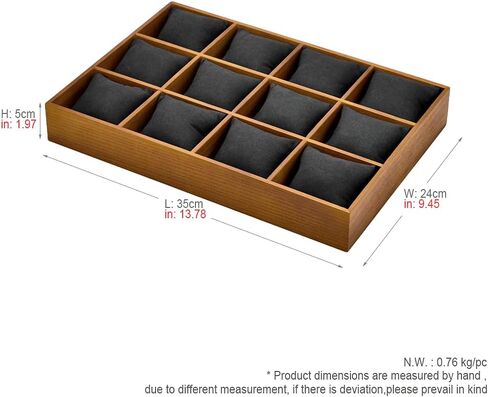 Solid Wood Watch Storage Tray for Drawer Watch Pillow Organizer Display Tray Showcase (Beige) in Saudi Arabia