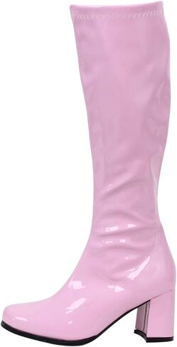 JiaLuoWei GOGO Boots for Women, Knee High Boots, PU Leather Zip Ladies Party Dance Shoes in Saudi Arabia
