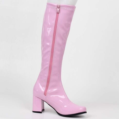 JiaLuoWei GOGO Boots for Women, Knee High Boots, PU Leather Zip Ladies Party Dance Shoes in Saudi Arabia
