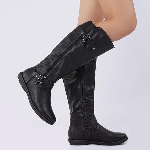 DREAM PAIRS Women's Faux Fur-Lined Knee High Winter Boots Fall Tall Boots in Kuwait