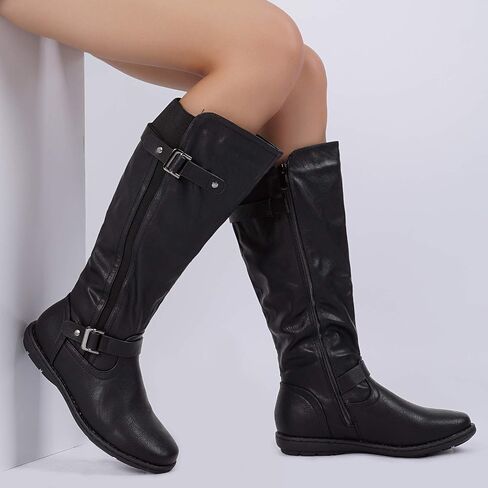 DREAM PAIRS Women's Faux Fur-Lined Knee High Winter Boots Fall Tall Boots in Kuwait