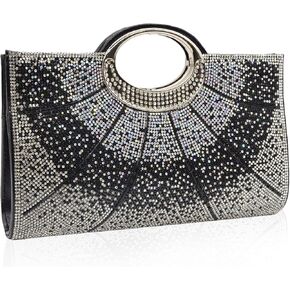 GESU Clutch Purses for Women Rhinestone Evening Bag Wedding Party Cocktail Purses Handbags.