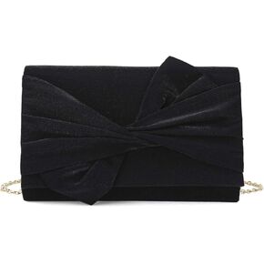 IXEBELLA Satin Evening Bag Bow Flap Clutch Purse for Women Formal Party/Prom/Wedding…