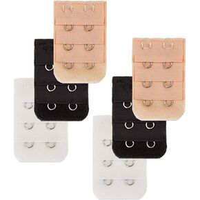 Bra Extender 2 Hook Black 3 Hook 4 Hook - Pack of 6 Back Bra Extender for Women in Saudi Arabia