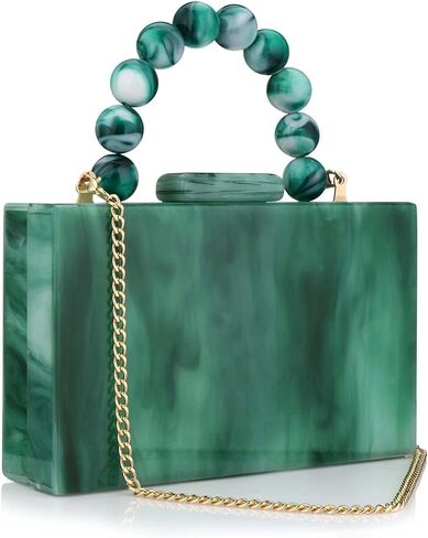 Buric Women Acrylic Clutch Purse Leopard Print Evening Bag Chain Formal Handbag Party Bridal Wedding Clutch Purse for Women in Saudi Arabia