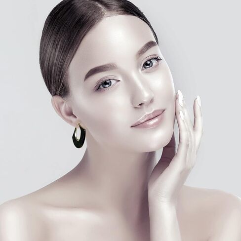 Black White Earrings for Women Teen Girls Gifts Gold Plated Dangle Drop Fashion Geometric Statement Jewelry in Saudi Arabia