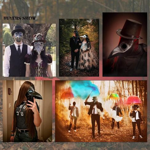 Raxwalker Plague Doctor Mask Retro Leather Steampunk Halloween Costume Long Nose Bird Beak Cosplay Props in Saudi Arabia