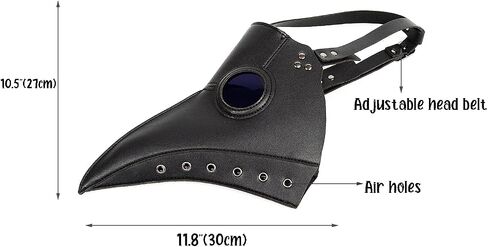 Raxwalker Plague Doctor Mask Retro Leather Steampunk Halloween Costume Long Nose Bird Beak Cosplay Props in Saudi Arabia
