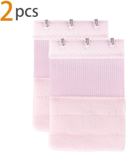 Allegra K Woman 2 x 3 Hooks Eye Tape Bra Strap Extension Extender Hook Light Pink 2 Pcs in Saudi Arabia