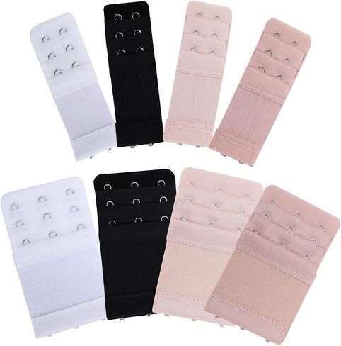 حمالة صدر سنكاري 8 قطع 3 خطافات / 2 خطافات 3 صفوف حزام تمديد مرن للسيدات للسيدات، 4 ألوان in Kuwait