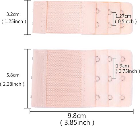 حمالة صدر سنكاري 8 قطع 3 خطافات / 2 خطافات 3 صفوف حزام تمديد مرن للسيدات للسيدات، 4 ألوان in Kuwait