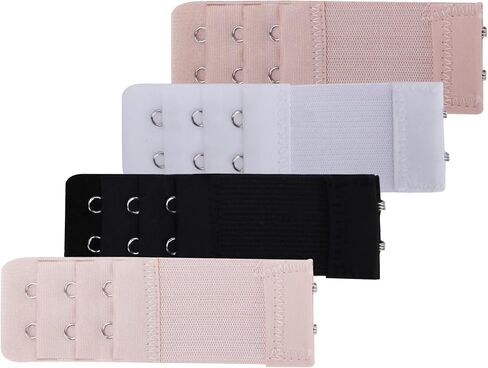 حمالة صدر سنكاري 8 قطع 3 خطافات / 2 خطافات 3 صفوف حزام تمديد مرن للسيدات للسيدات، 4 ألوان in Kuwait