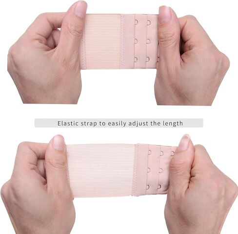 حمالة صدر سنكاري 8 قطع 3 خطافات / 2 خطافات 3 صفوف حزام تمديد مرن للسيدات للسيدات، 4 ألوان in Kuwait