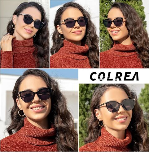 نظارات شمسية عصرية على شكل عين القطة من Colrea للنساء، نظارات حماية أنيقة من الأشعة فوق البنفسجية 400 CL22017 in Kuwait