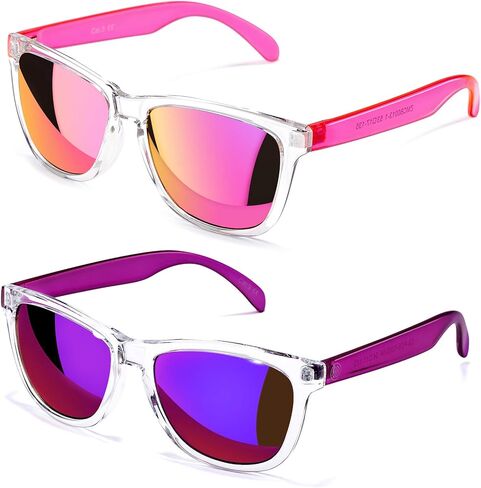 COLOSSEIN Womens Sunglasses UV400 Mirrored Lens, Fit for Outdoor, Vacation, Driving in Saudi Arabia