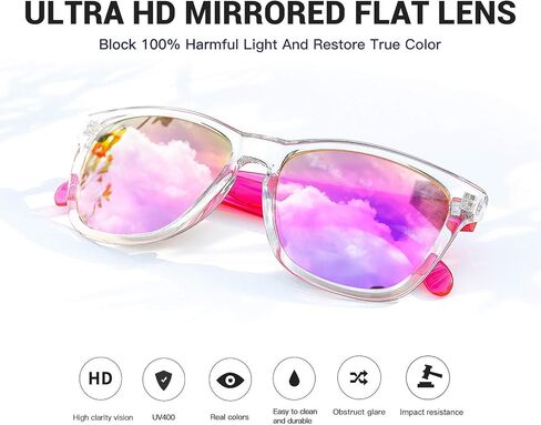COLOSSEIN Womens Sunglasses UV400 Mirrored Lens, Fit for Outdoor, Vacation, Driving in Saudi Arabia